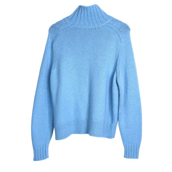 CLOSED Wool Blend Turtleneck Sweater Light Blue Long Sleeve Knit Women's S - Picture 3 of 14
